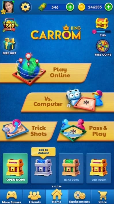 Carrom King MOD APK Aim Hack