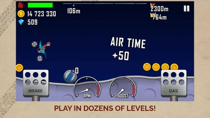 Hill Climb Racing 1.42.2 Unlimited Mod (Unlimited fuel,coins&gems