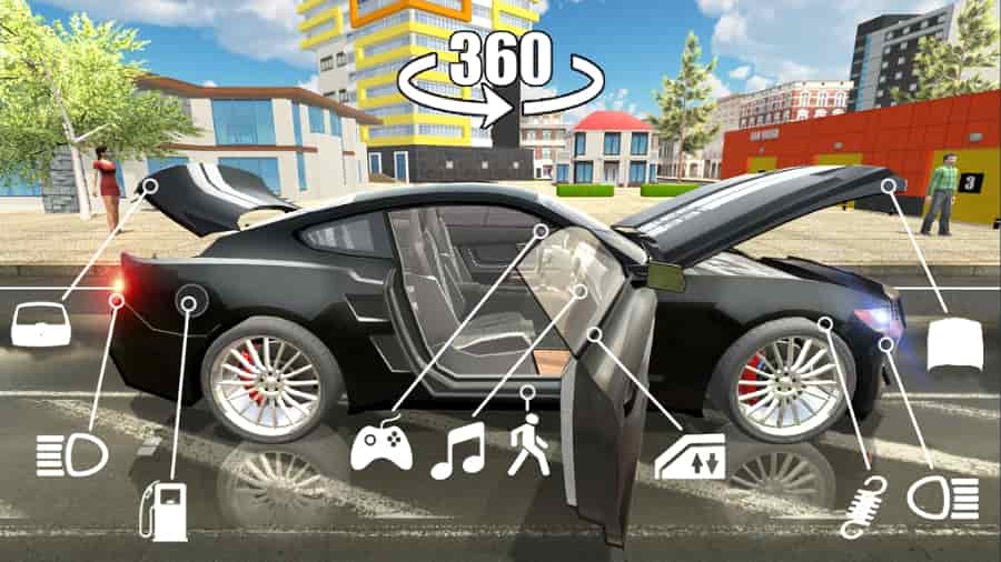 Car Simulator 2 MOD APK Menu