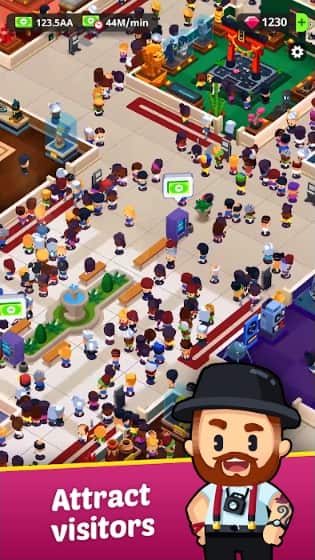 Idle Museum Tycoon MOD APK Unlim ited Money And Gems
