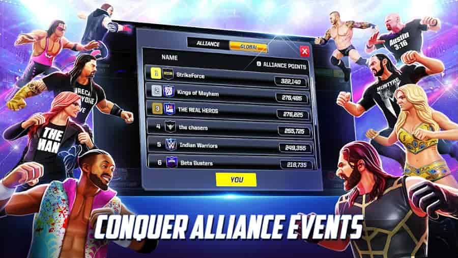 WWE Mayhem MOD APK All Characters Unlocked
