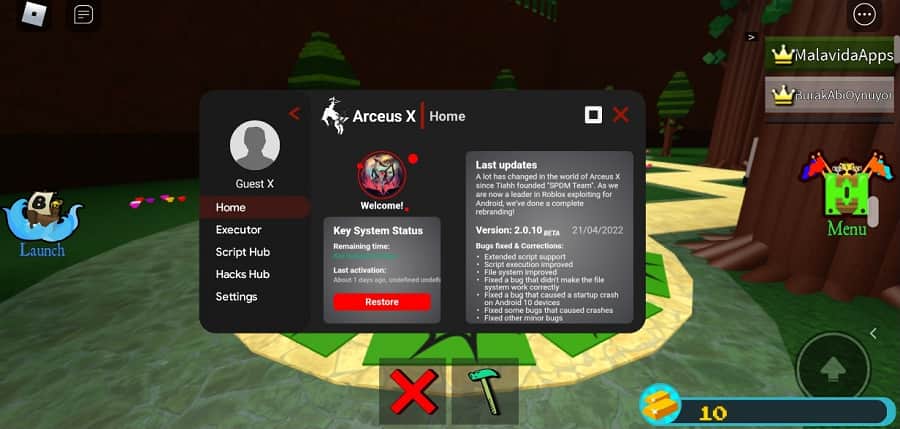 roblox arceus x mod menu