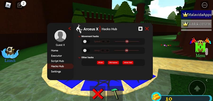 roblox mod menu apk arceus x