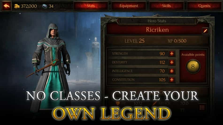 Mage Legends MOD APK v1.6.14 (Money, God Mode, One Hit)